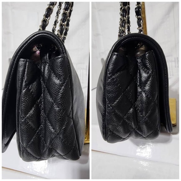 Authentic CHANEL Caviar Large Timeless CC Flap Shoulder Bag Black - Picture 9 of 16